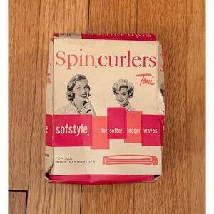 Vintage Toni Spin Curlers Sofstyle Hair Rollers Mid Century Beauty Collectible